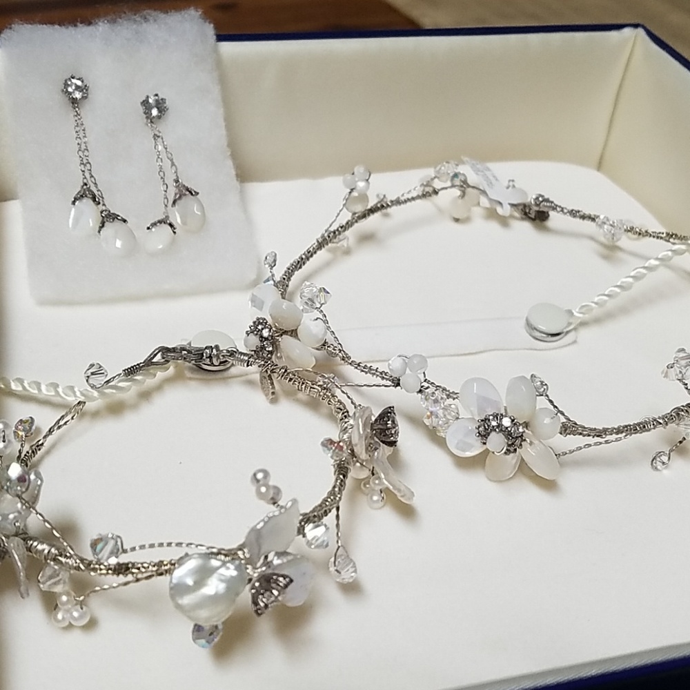Tacori Bridal set, choker, bracelet with earrings